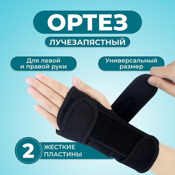 Wrist Brace with Rigid Splints - Adjustable for Men & Women