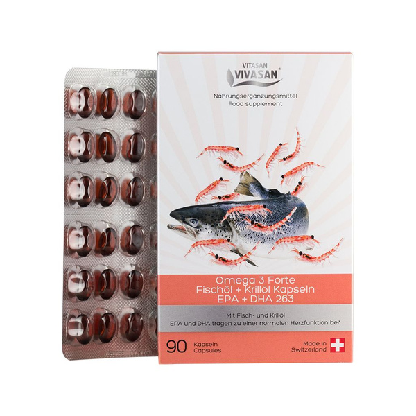 Vivasan Omega-3 Forte: Fish Oil & Krill Oil