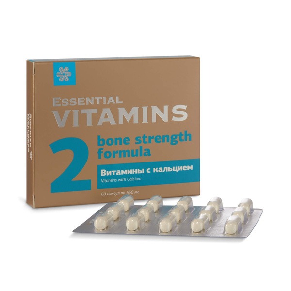 Calcium & Essential Vitamins Supplement - 60 Capsules