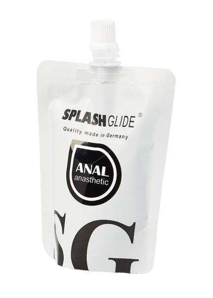 Splashglide Anal Lubricant: 100ml Water-Based Formula with Anesthetic