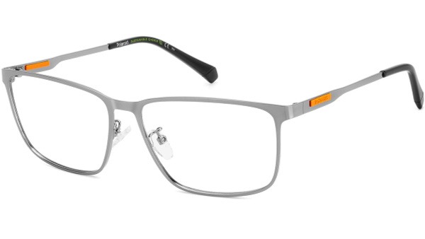 Polaroid D494/G 6LB Square Metal Eyeglass Frames for Men
