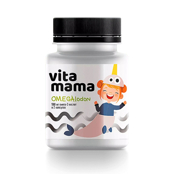 Omega-3 Fish Oil Capsules (Multifruit) - Vitamama by Siberian Wellness (60 Capsules)