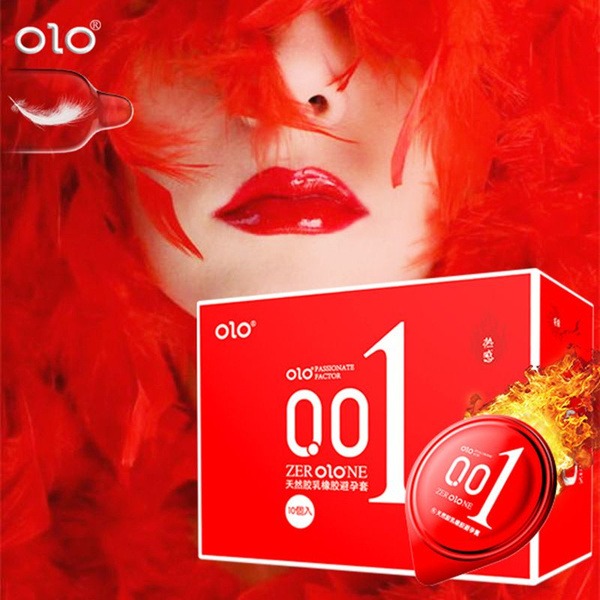 OLO Ultra-Thin Condoms with Warming Effect & Hyaluronic Acid - 30 Count