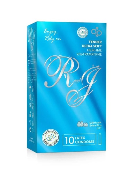 R&J Ultra-Thin Natural Latex Condoms (10 Pack)