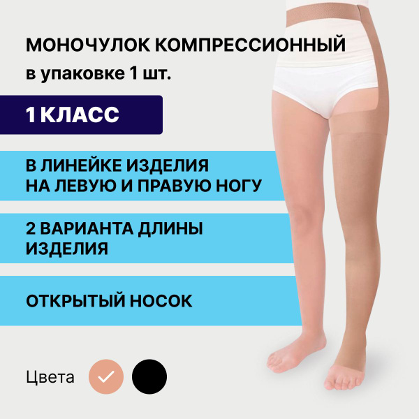 Pionic Beige Compression Stockings (Class 1, 1 Pair)