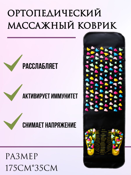 Foot Massage Mat with Acupuncture Stones: Orthopedic Relief