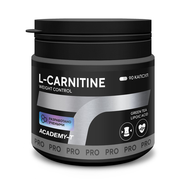 L-Carnitine Weight Management with Green Tea & Alpha Lipoic Acid - Academy-T, 90 Capsules