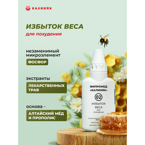 Kalynyak Fipromed #02 Weight Loss Supplement (60ml Bottle)