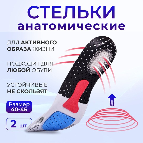 Gel Orthotic Insoles with Heel Cushioning for Men