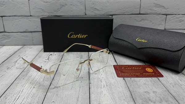 Cartier Gold Rimless Eyeglass Frame – 140 mm