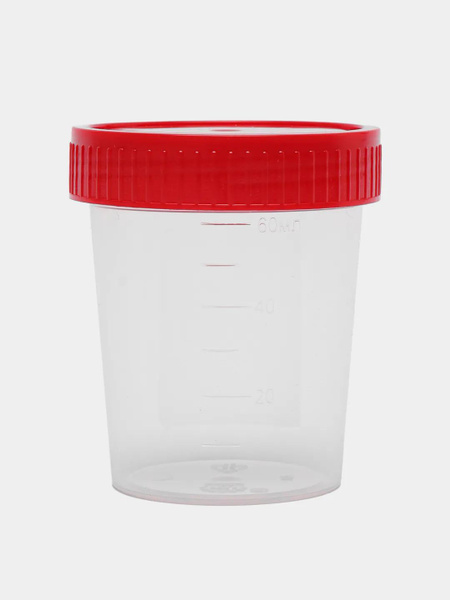 Sterile Sample Cups with Spoons (60ml, 10 Pack)