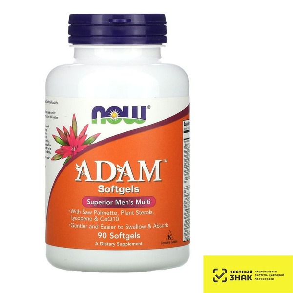 NOW Foods ADAM Multivitamin for Men: 90 Capsules