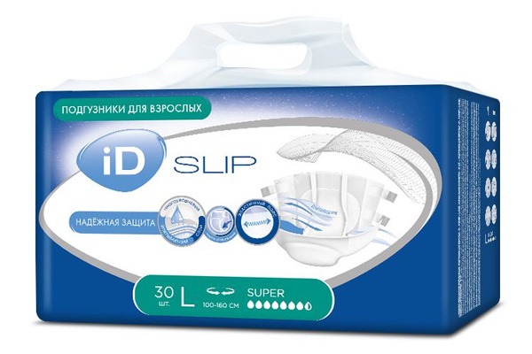 iD Slip Adult Diapers, Large (100-150cm Waist), 30 Count