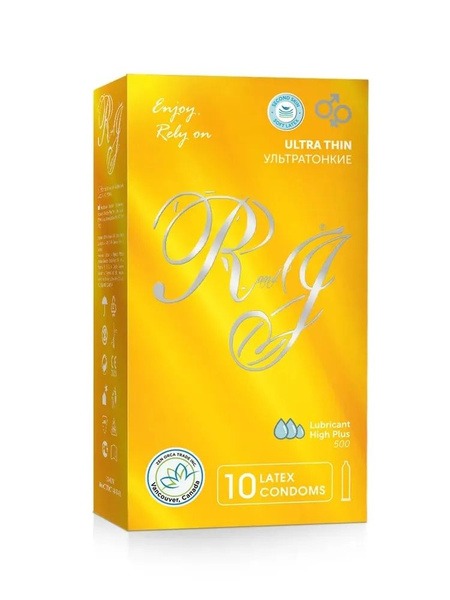 R&J Ultra Thin Natural Latex Condoms (10 Pack)