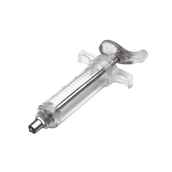20ml Nylon Syringe with Metal Plunger & Plastic Handle (5-Pack)