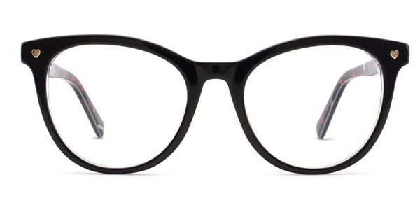 Moschino Love MOL592 Cat Eye Black Acetate Sunglasses