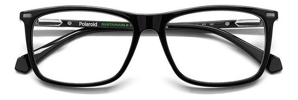 Polaroid PLD D430 807 Black Rectangular Men's Eyeglass Frames