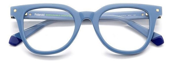 Polaroid PLD D473 MVU Women's Blue Rectangular Plastic Eyeglass Frames