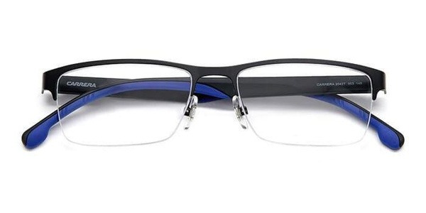 Carrera 2042T 003 Black Rectangular Metal Eyeglass Frames (Men's & Women's)