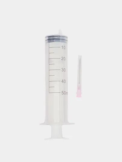50ml Sterile Disposable Syringes with Needle (10 Pack)