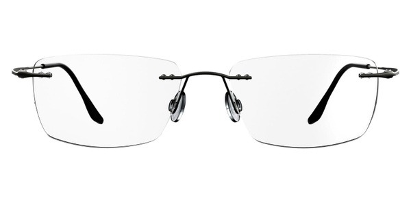 Men's Silver Titanium Rectangular Eyeglass Frames 7Th Street 7A 034 R80