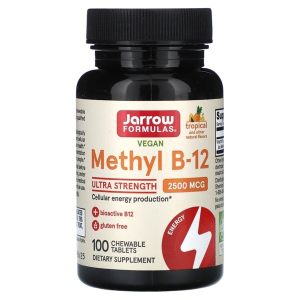Methyl B12 Tropical 2500mcg Chewable Tablets (100 Count)