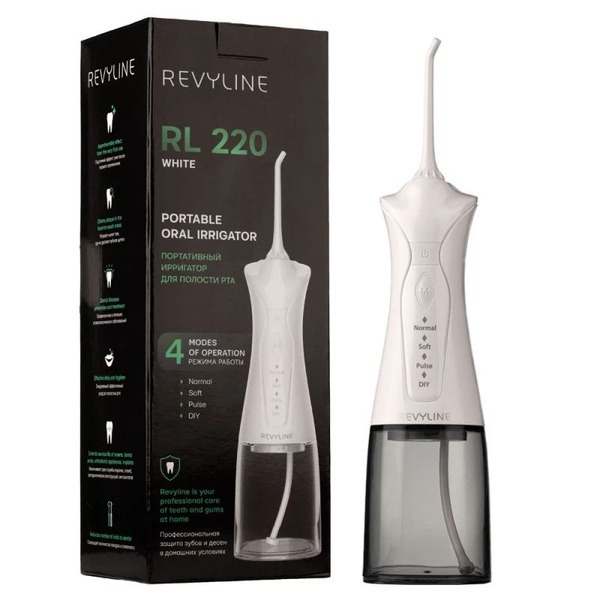 Revyline RL220 White Portable Water Flosser: Powerful Cleaning, Gentle on Teeth