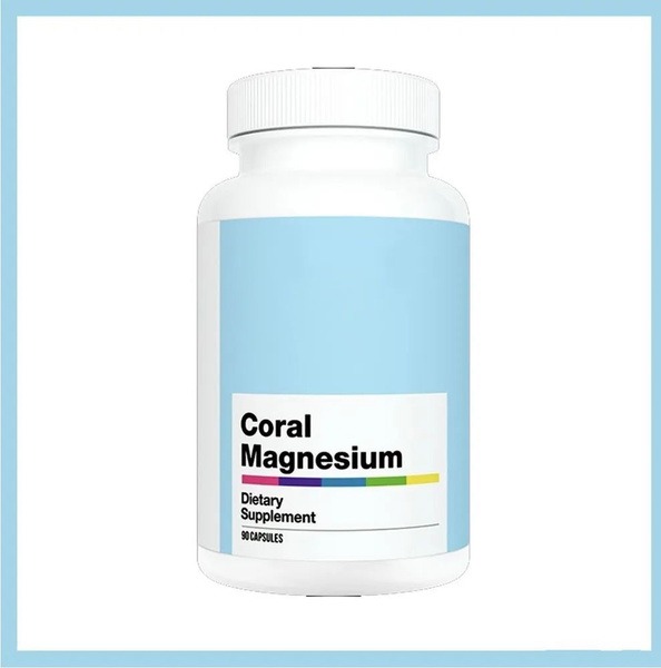 Coral Magnesium Capsules: 802.5mg Dietary Supplement