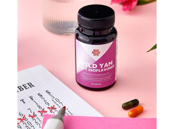 Wild Yam & Soy Isoflavones for Women's Health - 45 Capsules