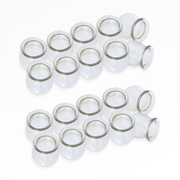20x Glass Suction Cups for Cupping Therapy (30-33mm)