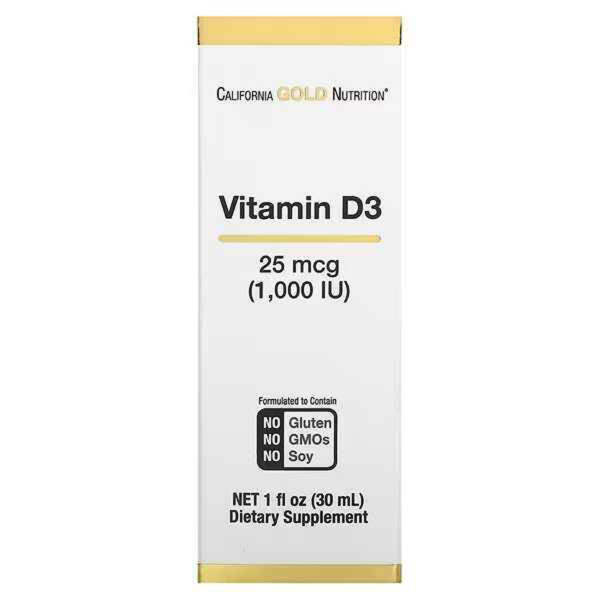 Vitamin D3 1000 IU (25 mcg) Liquid Supplement - 30ml Bottle