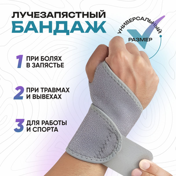Gray Wrist Support Brace