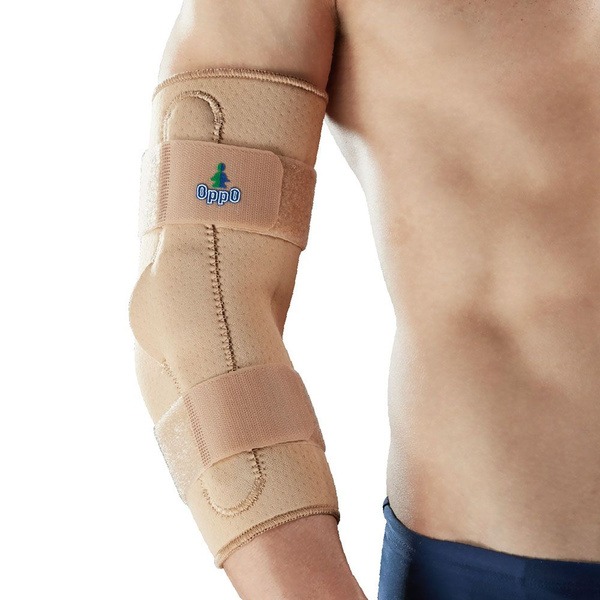 OPPO Medical 1187 Elbow Brace, Size L - Hinged Support & Breathable Comfort