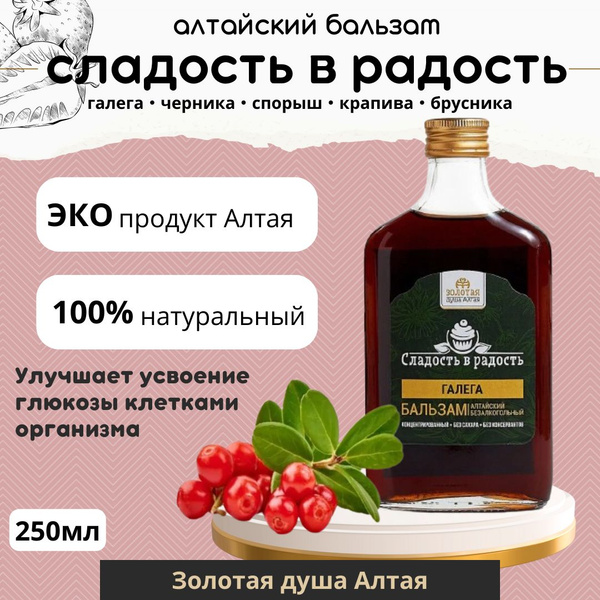 Altai Herbal Diabetes Balm "Sweet Joy" - 250ml Sugar-Free, Alcohol-Free