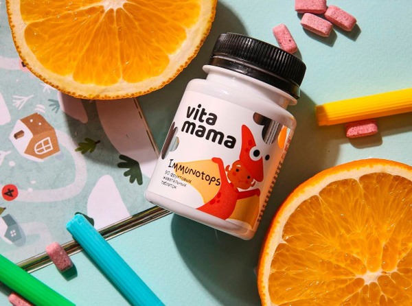 Vitamama Immunotops Gummies: Vitamins A, C & D - 60 Count