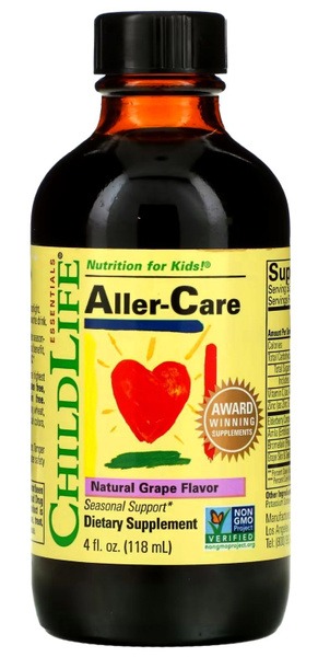 ChildLife Aller-Care Grape Liquid: Seasonal Allergy Support for Kids (118ml)
