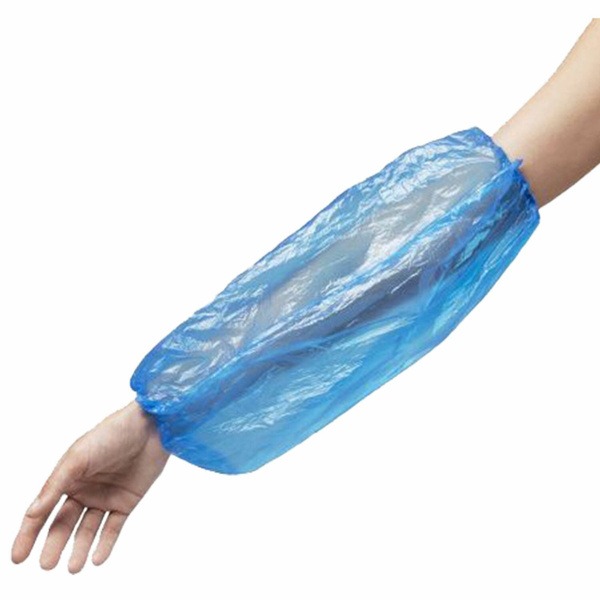 ELEGREEN Disposable Gloves (100 Count, 50 Pairs): Blue PE Gloves, 14 Microns, 25x40cm