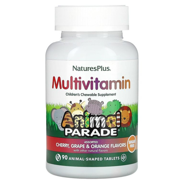 Animal Parade Kids Multivitamin Gummies: Cherry, Grape, Orange - 90 Count
