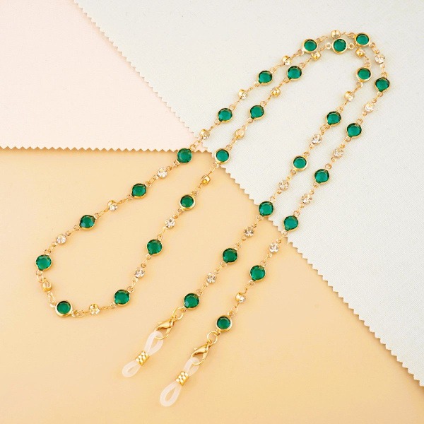 Green Stone Eyeglass Chain