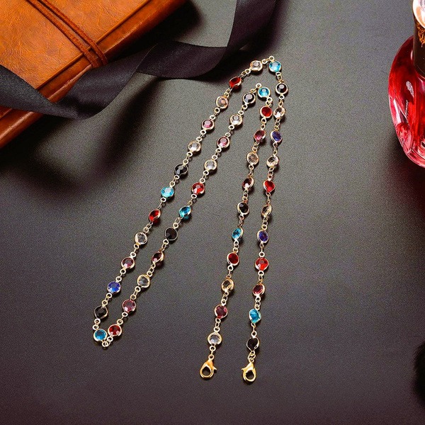 Colorful Gemstone Eyeglass Chain