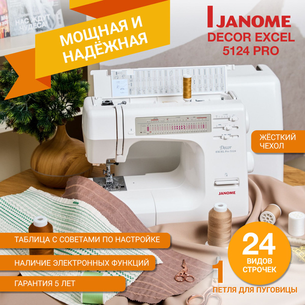 Sewing Machine Pro 5124 White 24 Stitches