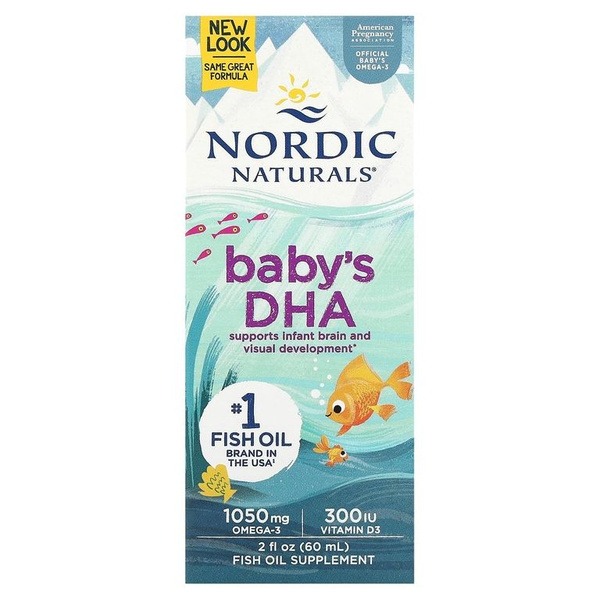 Nordic Naturals Omega-3 Children's Fish Oil with Vitamin D3 (1050mg, 60ml)
