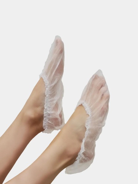 Non-Woven Shoe Covers, Spunbond, White (50 Pairs/Pack)