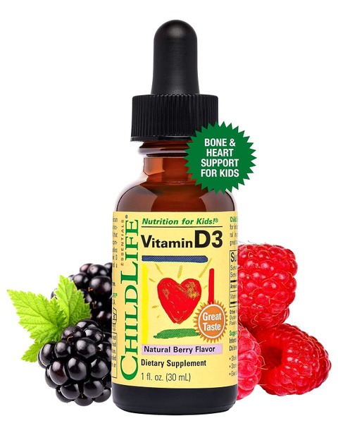 ChildLife Vitamin D3 Drops (30ml, Berry Flavor) - Infant & Child Support