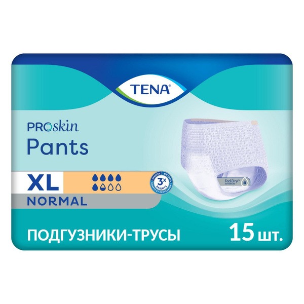 Tena Pants Adult Diapers XL, 15 Count