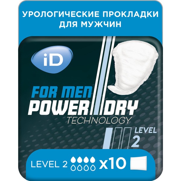 iD For Men Level 2 Male Incontinence Pads (10 Count)