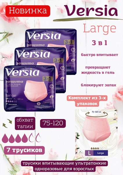 Adult Diapers Underwear, Large (75-120cm), 7 Count