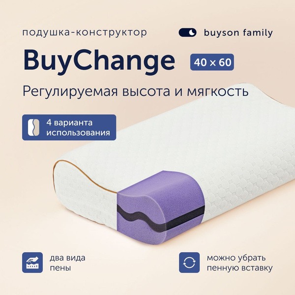 BuyChange Orthopedic Pillow: 40x60cm Memory Foam (9/11/13cm Height Options)