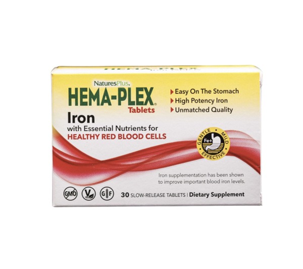 HEMA-PLEX: Extended Release Vitamin & Iron Complex (30 Tablets)