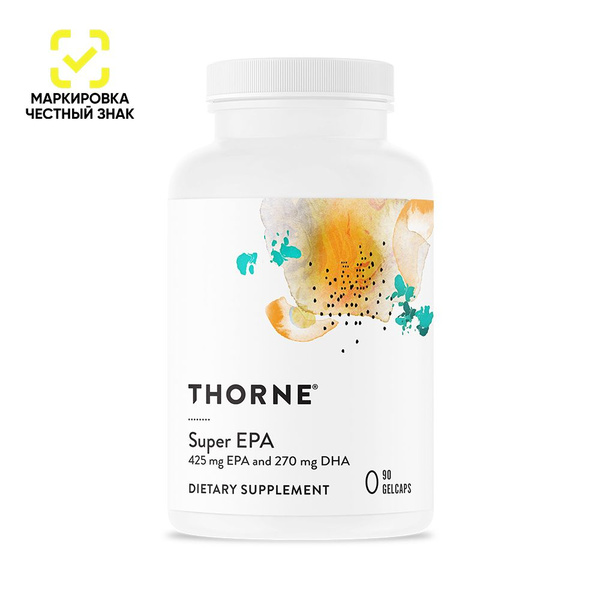 Thorne Research Super EPA Omega-3 Fish Oil: 425mg EPA, 270mg DHA (90 Capsules)